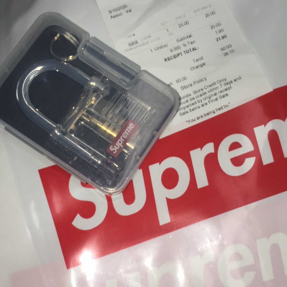 Supreme transparent lock